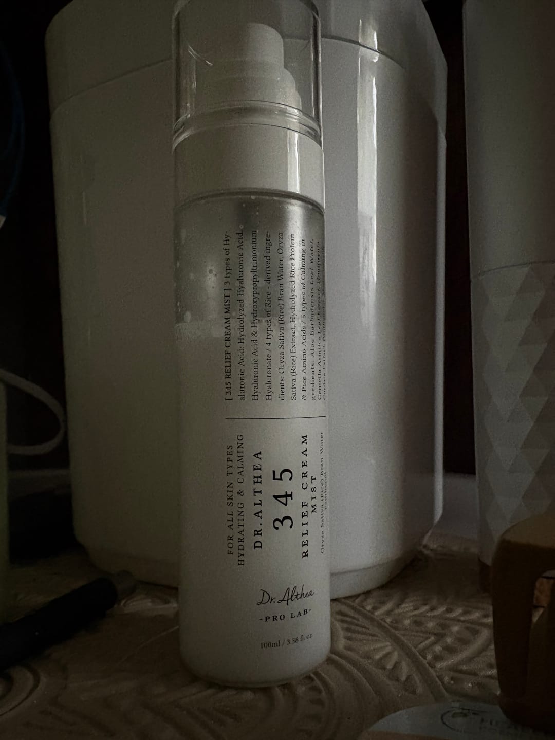 Customer photo review of Nomierinošs un atjaunojošs krēma mists Dr. Althea 345 Relief Cream Mist