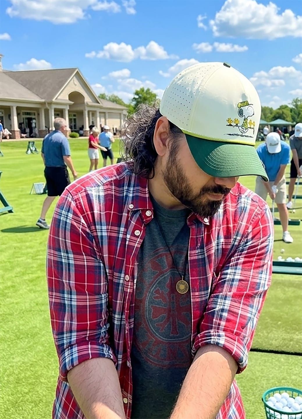 Customer photo review of Peanuts Snoopy Golf Academy Hat