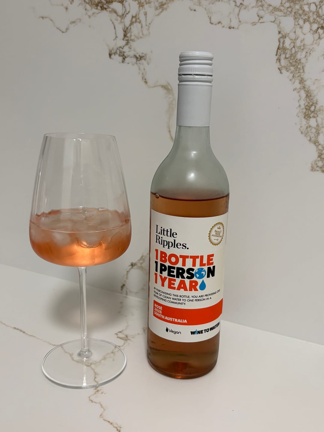 Customer photo review of Zero Sugar Rosé – Vegan Australian Wine | Single Bottle