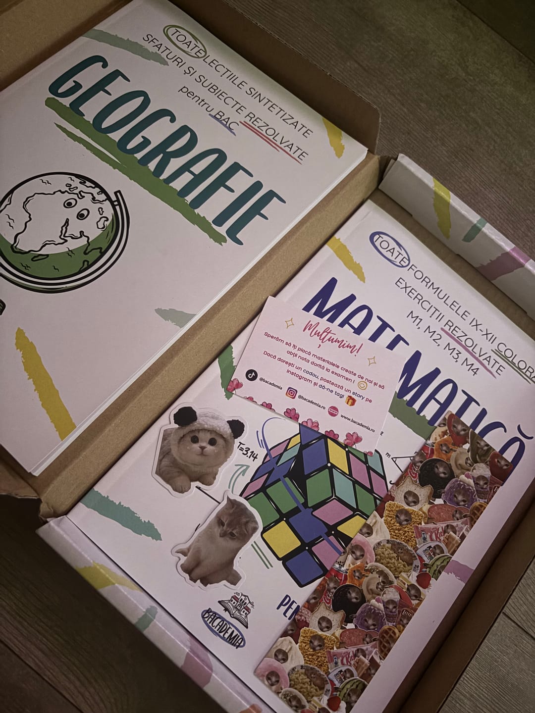 Customer photo review of Pachet Bacalaureat (Matematică + Geografie) Bacademia