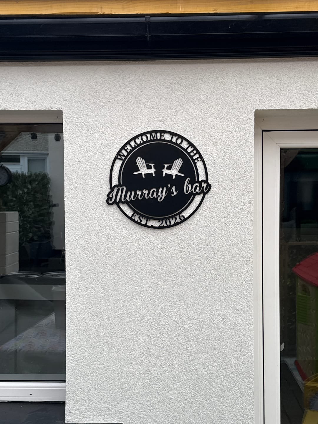 Customer photo review of Backyard Sign
