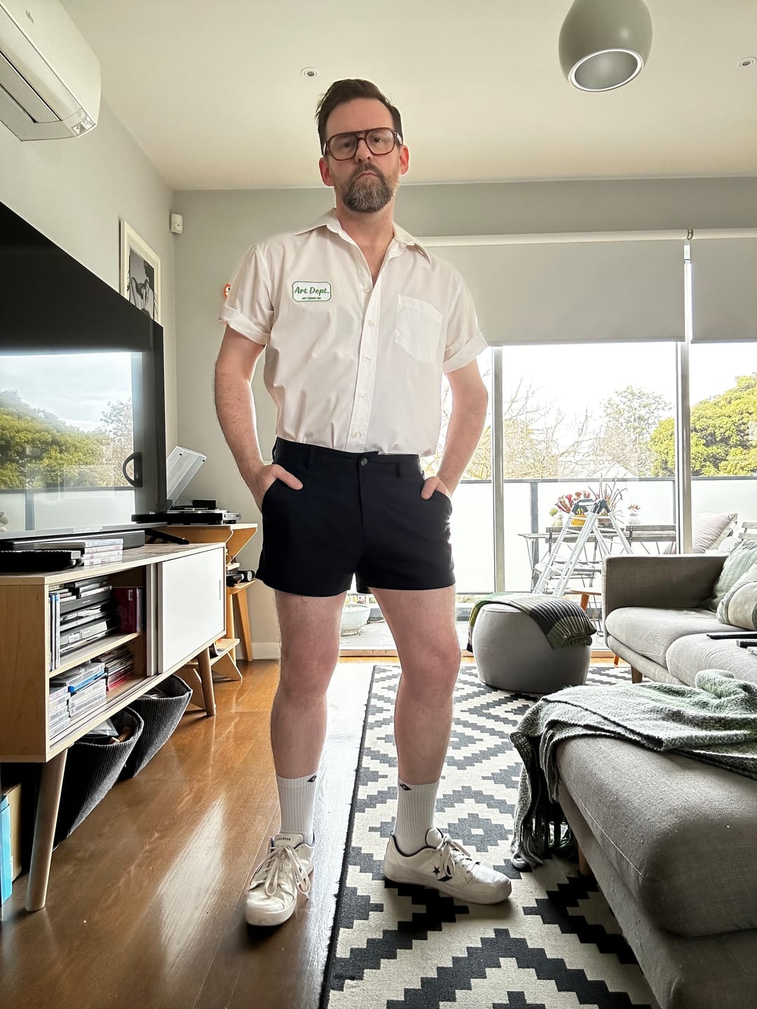 Customer photo review of Ultra-Stretch 3" Chino Shorts - Olive
