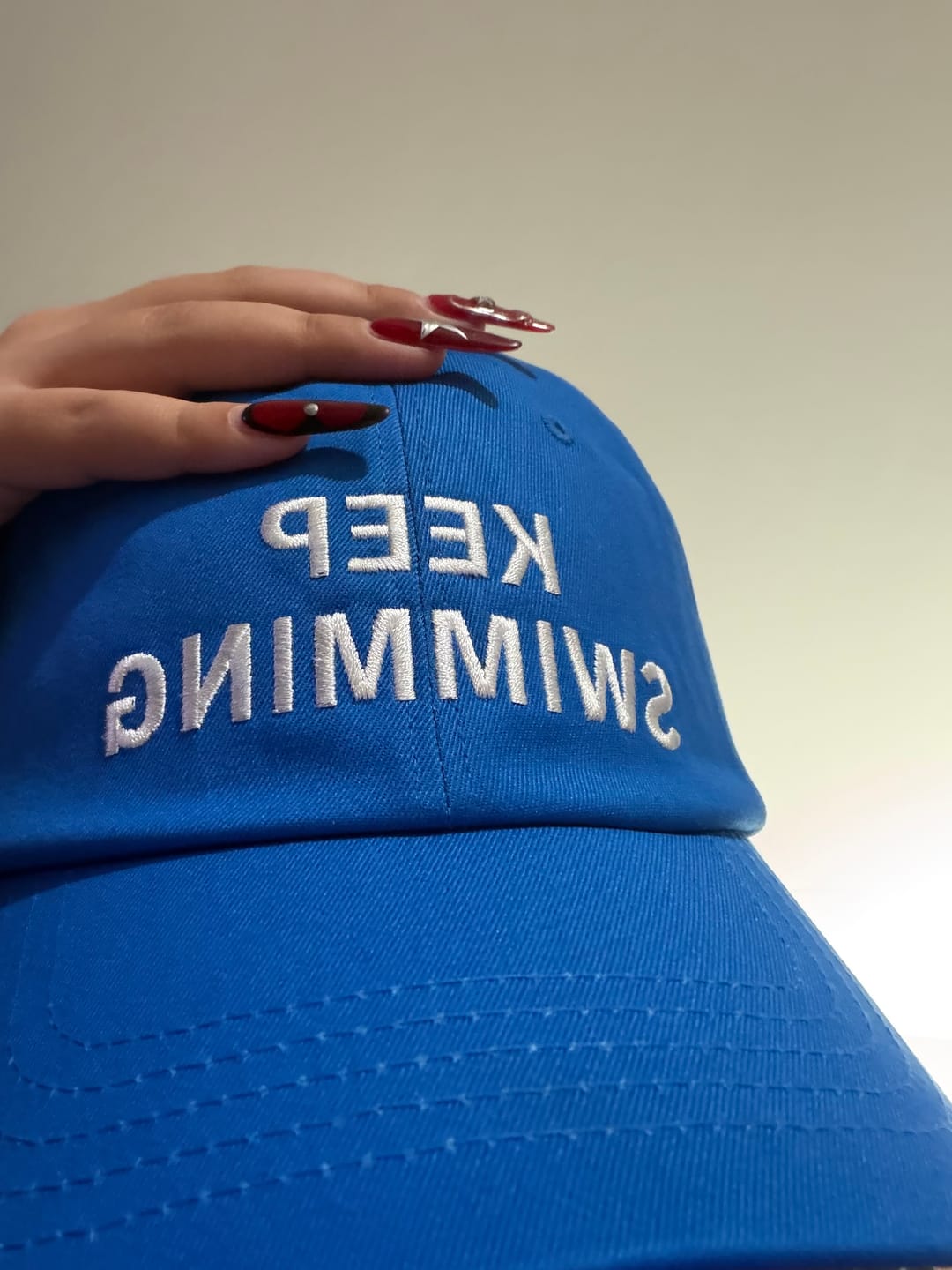 Customer photo review of [3RD PRE-ORDER] BTS - SWIM OFFICIAL MD BALL CAP (BLUE)