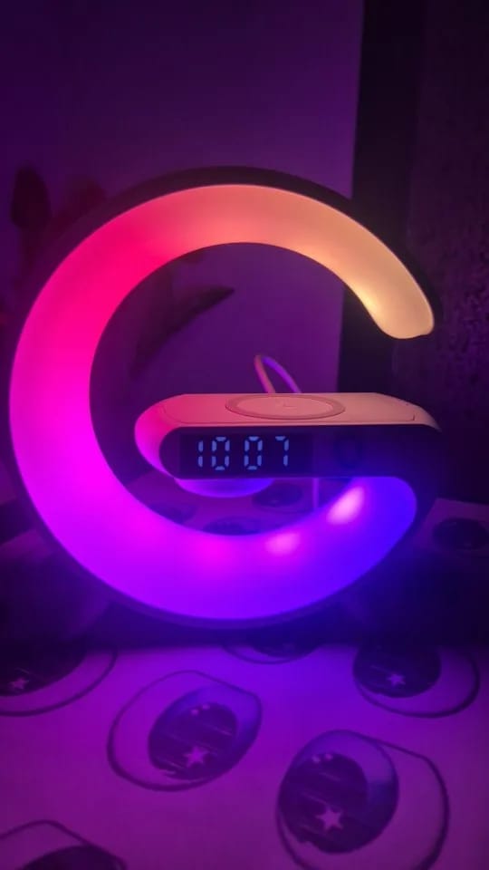 Customer photo review of Wireless Charging Station, Alarm Clock & Speaker