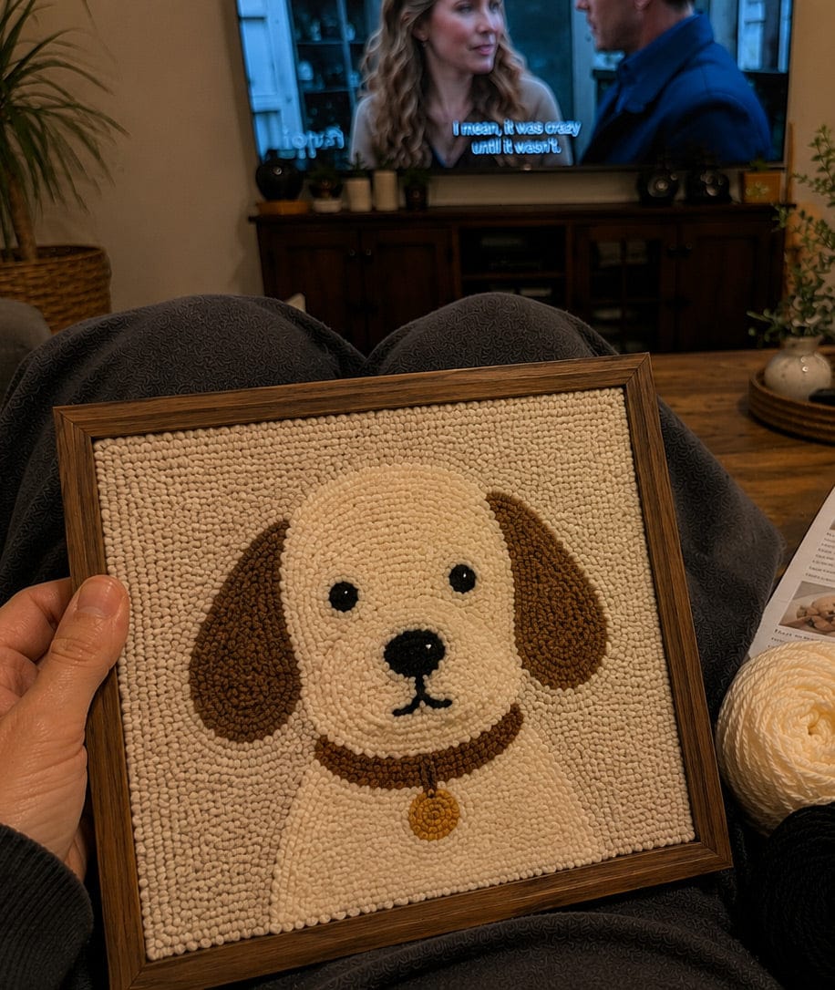 Customer photo review of Custom Punch Needle Kit - Turn Your Photo into a Handmade Keepsake