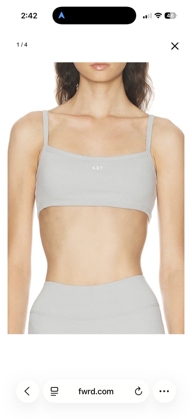 Customer photo review of The Micro Bra Heather Grey