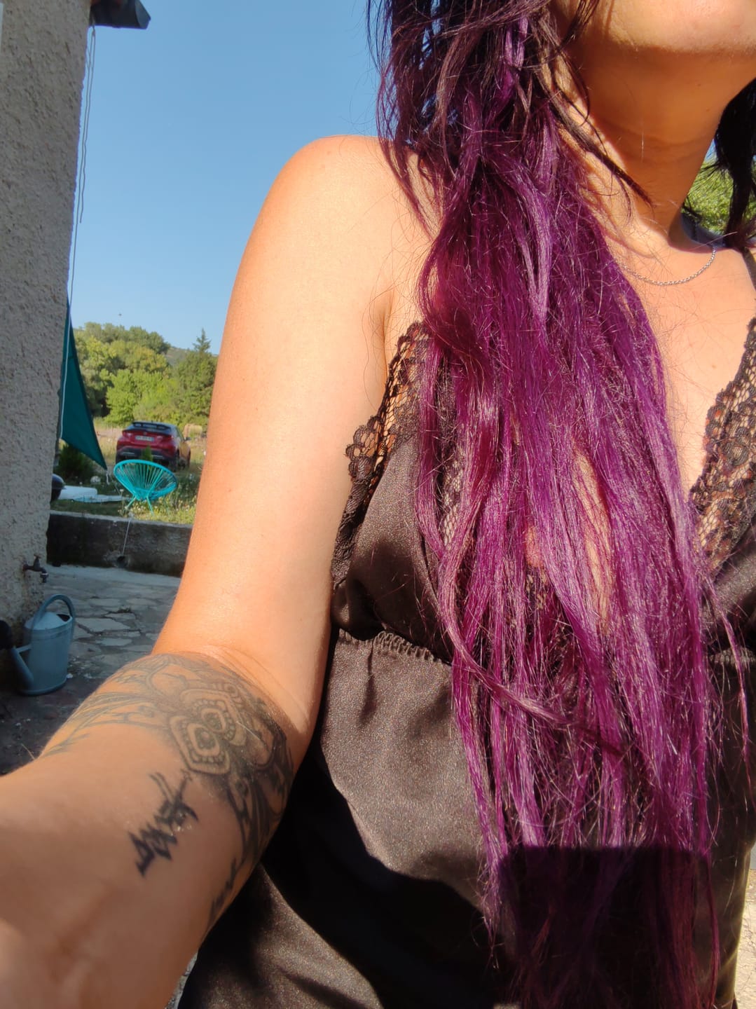 Customer photo review of Mattie Violet Purple - Vegan Semi-Permanent Direct Dye Hair Color Cream 210 ml
