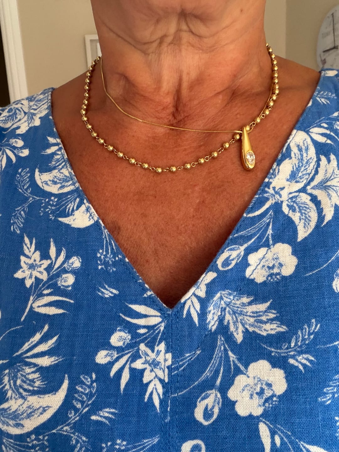 Customer photo review of Statement Drop Necklace