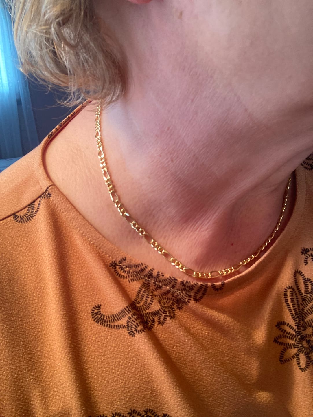 Customer photo review of Lainey 18k White Gold Plated Stacking Necklace Chain