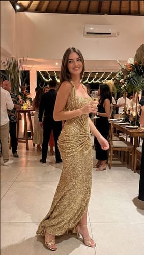 Customer photo review of Gold Mermaid Gown