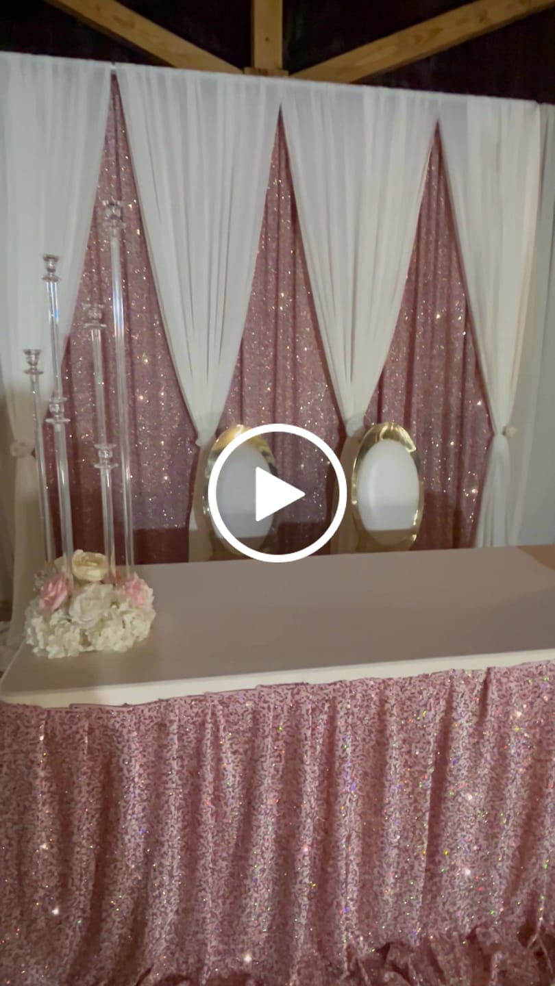 Customer video review of Blush Iridescent Sequins Velvet