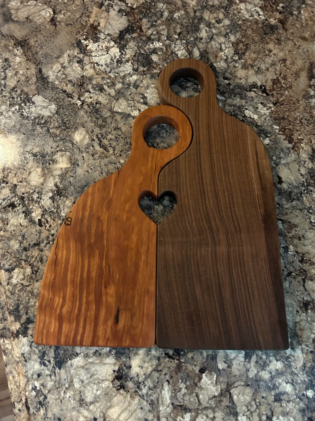 Customer photo review of 15.75x11.5" Small Romeo & Juliet With Heart Set Acrylic Router Template