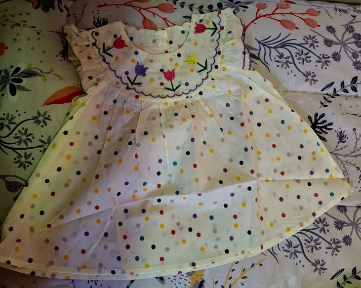 Customer photo review of Polka Dot Floral Dress