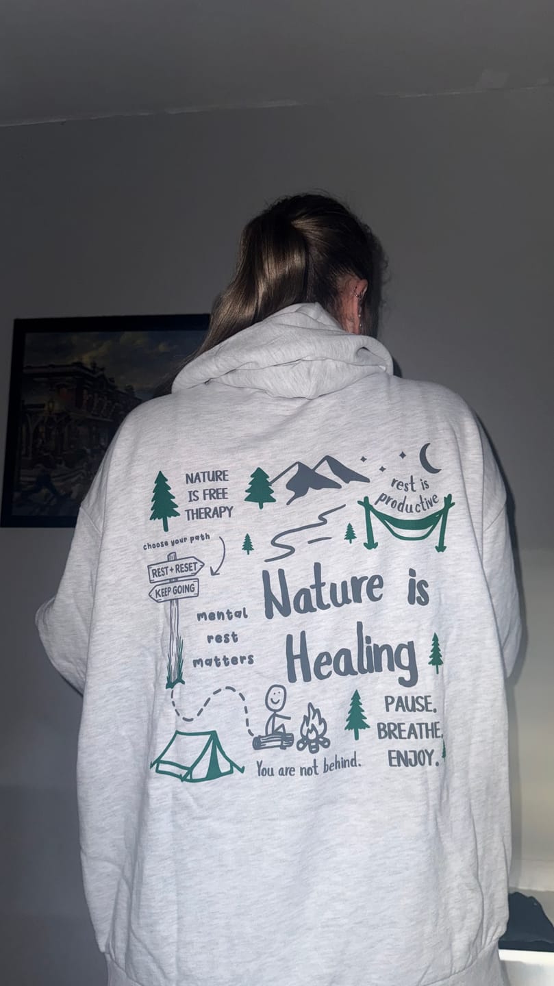 Customer photo review of Nature is Healing Zip Hoodie