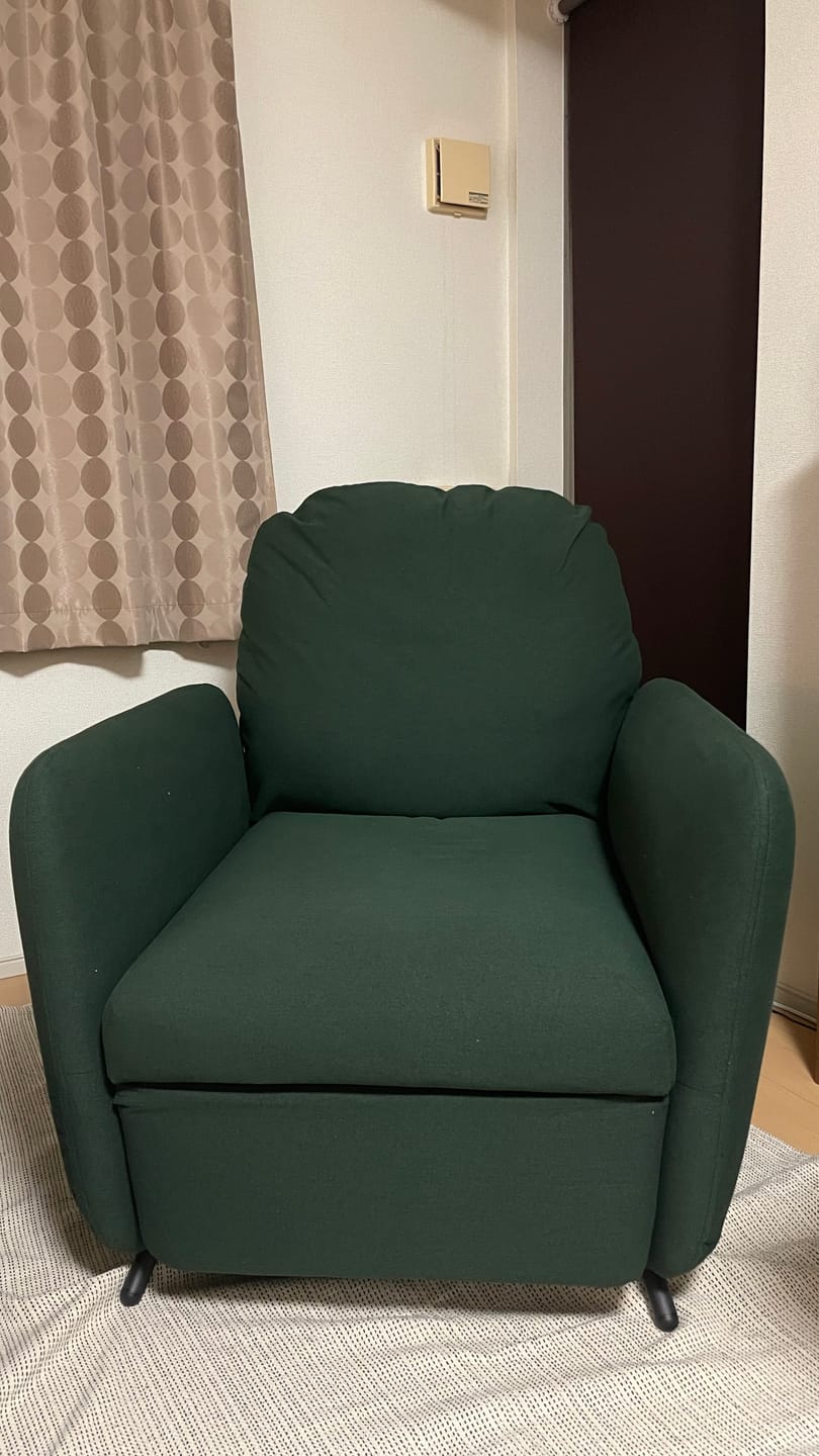 Customer photo review of Special order for Kaori - EKOLSUND IKEA Armchair Cover in fabric Como color Bottle Green