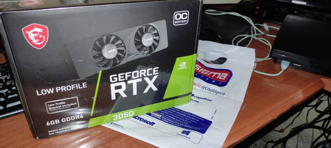 Customer photo review of Tarjeta gráfica MSI NVIDIA GeForce RTX 3050 6GB GDDR6 96-bit - GeForce RTX 3050 LP 6G OC