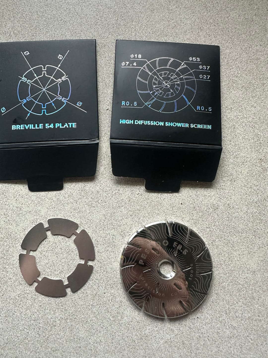 Customer photo review of High Diffusion Espresso Shower Screen - Breville