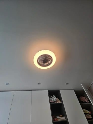 Customer photo review of Integrated LED Ceiling Fan Light, Bladeless Design With Remote Control