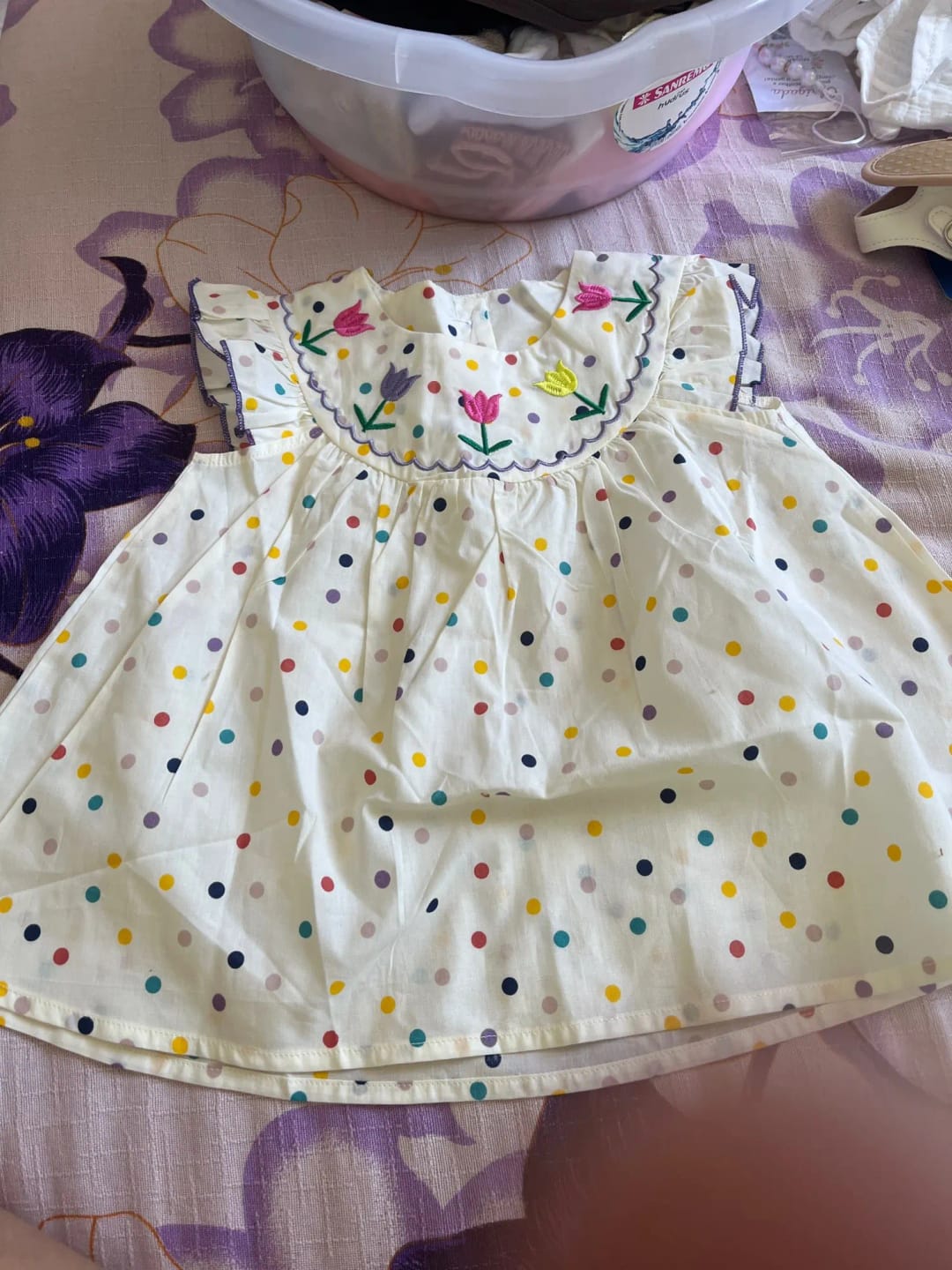 Customer photo review of Polka Dot Floral Dress