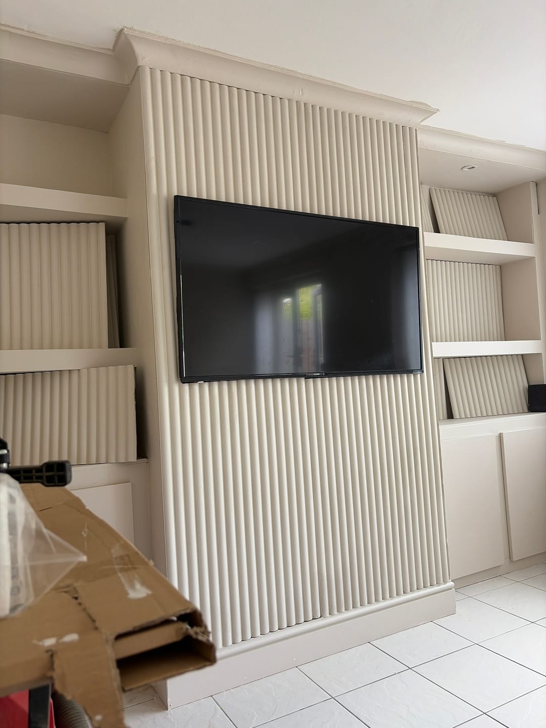 Customer photo review of Paintable MDF Wall Panel 240cm x 60cm