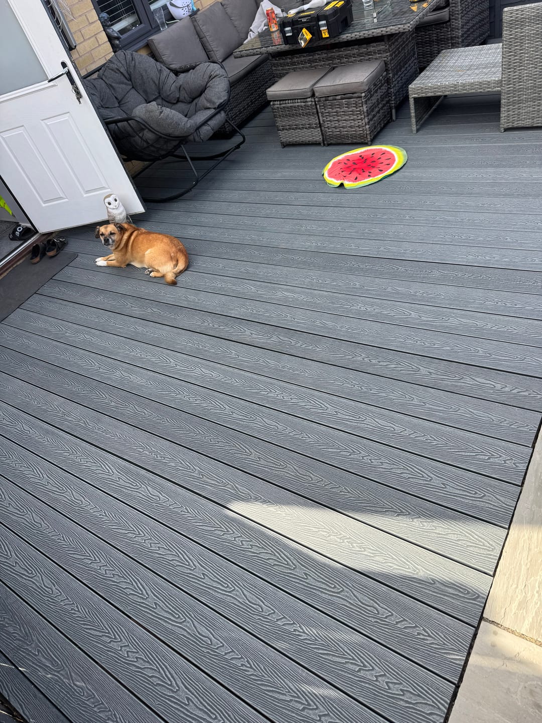 Customer photo review of 3.6M Grey Composite Decking Board