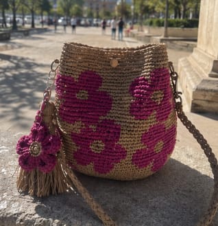 Customer photo review of Bolso de Ganchillo Hecho a Mano