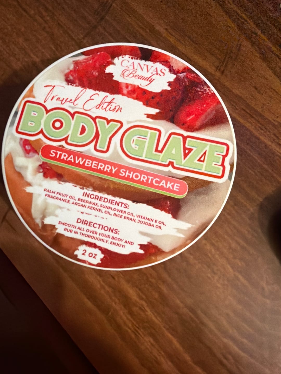 Customer photo review of (NEW) TRAVEL GLAZE: STRAWBERRY SHORTCAKE