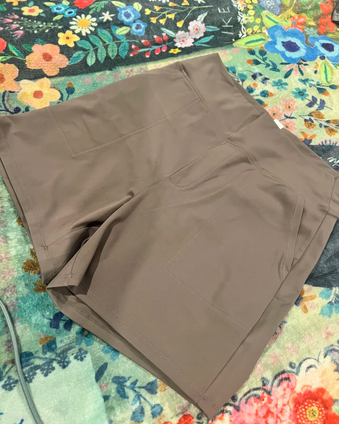 Customer photo review of Women's High-Waisted Athletic Bermuda Shorts with Pockets – Running, Yoga, Summer Casual Activewear