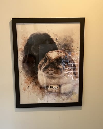 Customer photo review of Watercolour Realistic Portrait - Personalised Poster