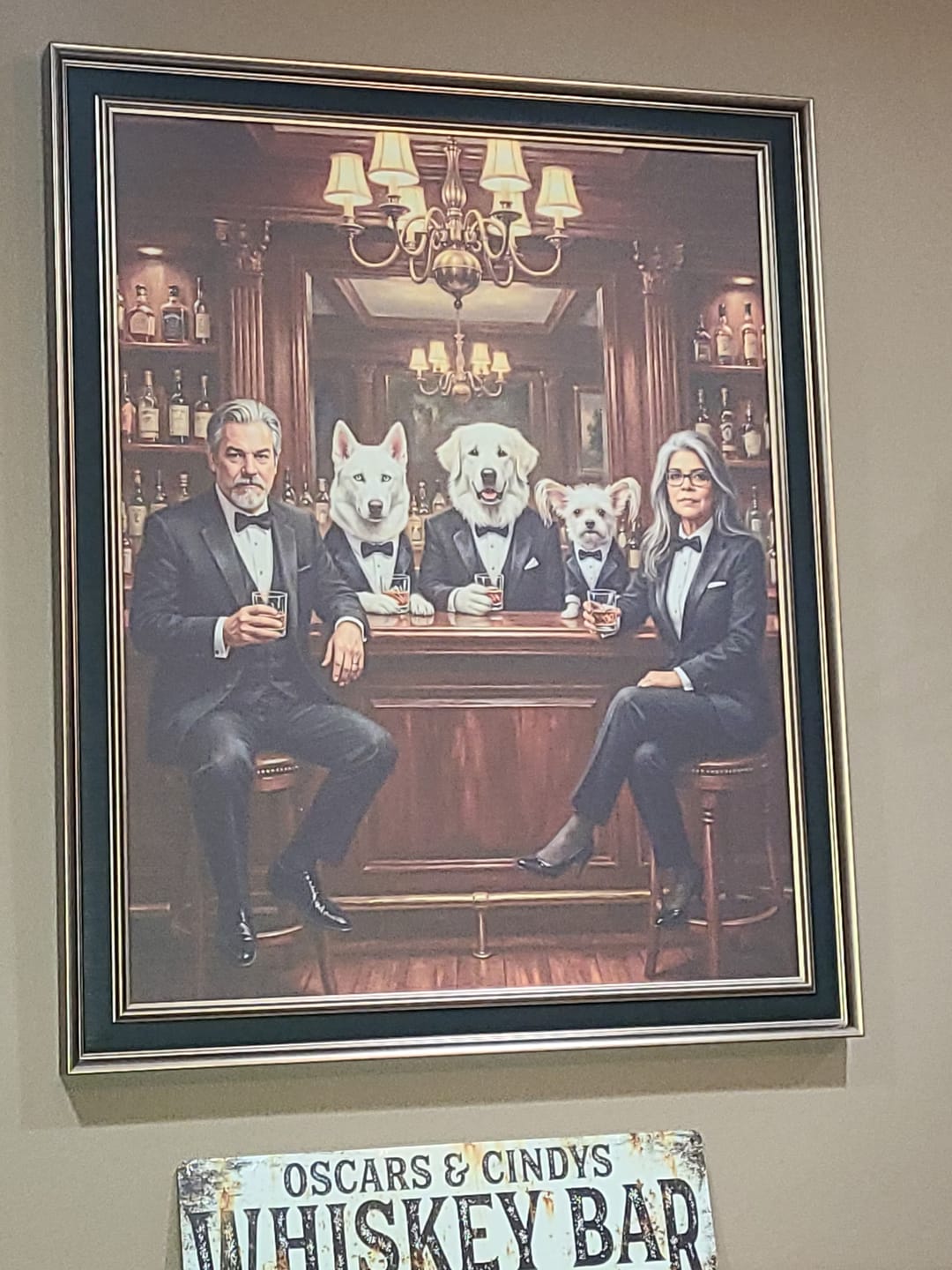 Customer photo review of Artzuzu Custom Portrait For Pets & Their Person - The Bartenders