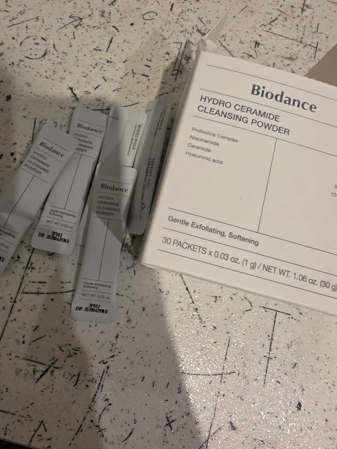 Customer photo review of Enzīmu pūderis Biodance Hydro Ceramide Cleansing Powder