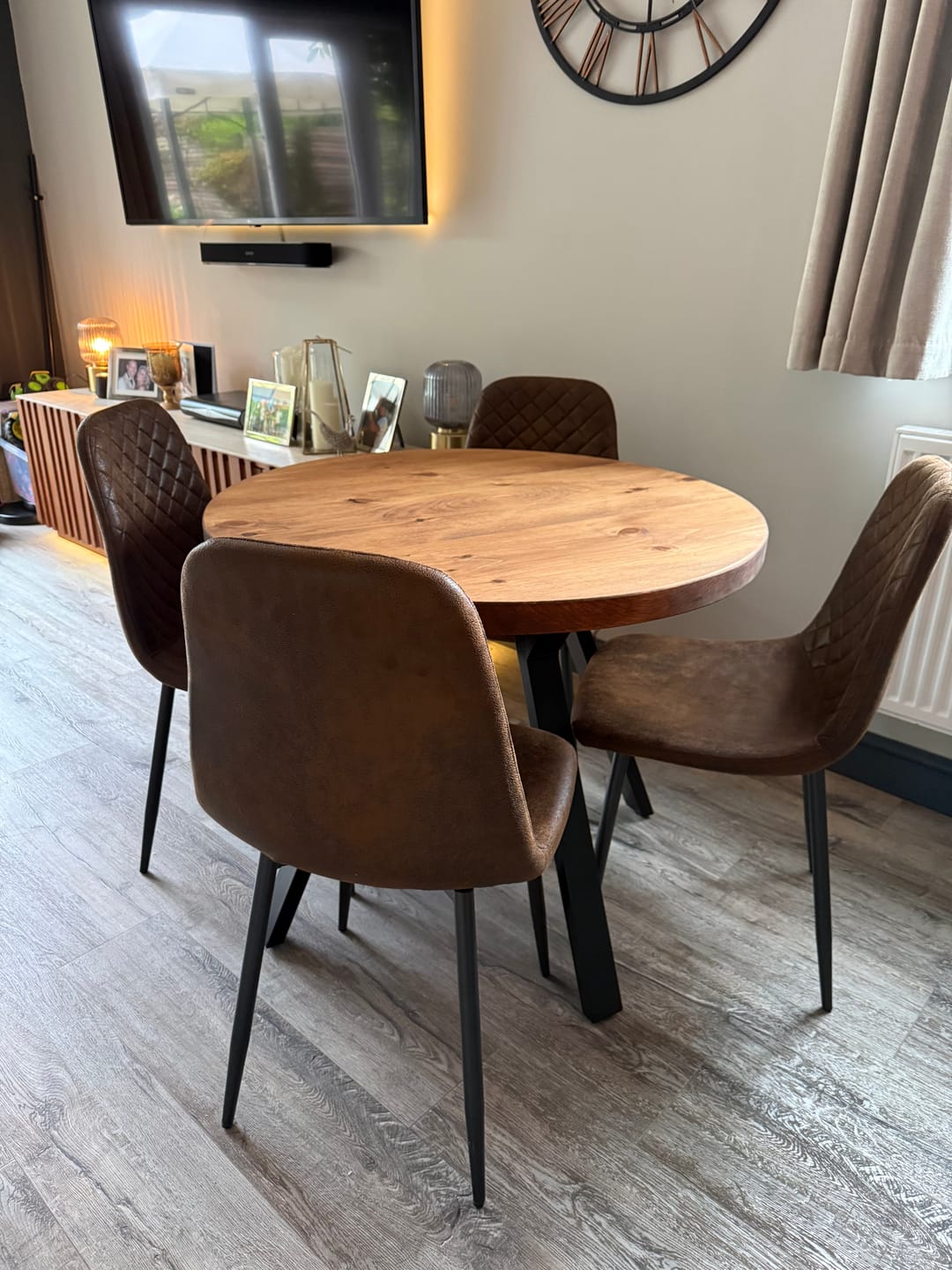 Customer photo review of Hunton Dining Chair Brown | Set of Two