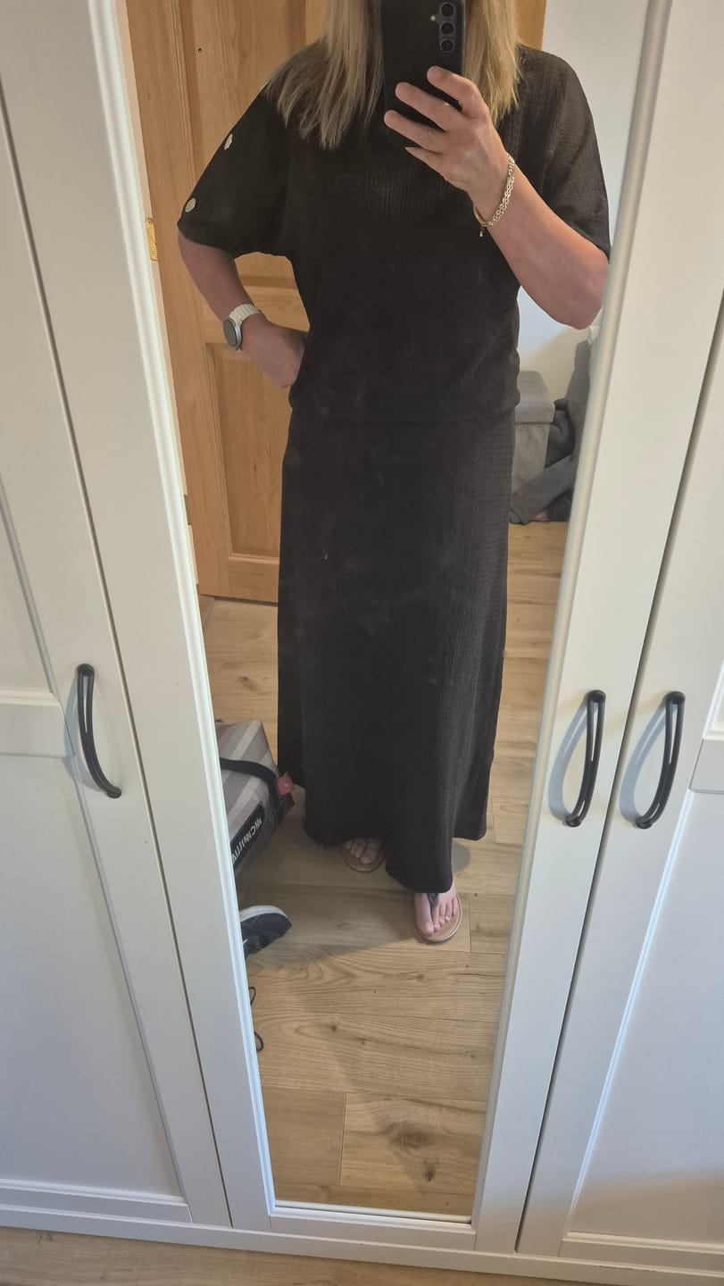 Customer photo review of Lola Brown 2 Piece Skirt Set