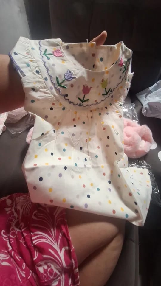 Customer photo review of Polka Dot Floral Dress