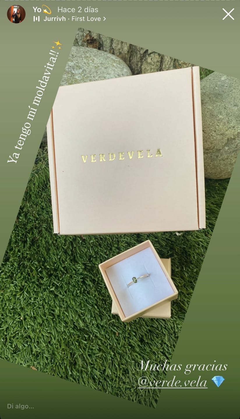 Customer photo review of Anillo Moldavita Ajustable | Buena suerte - Espiritualidad