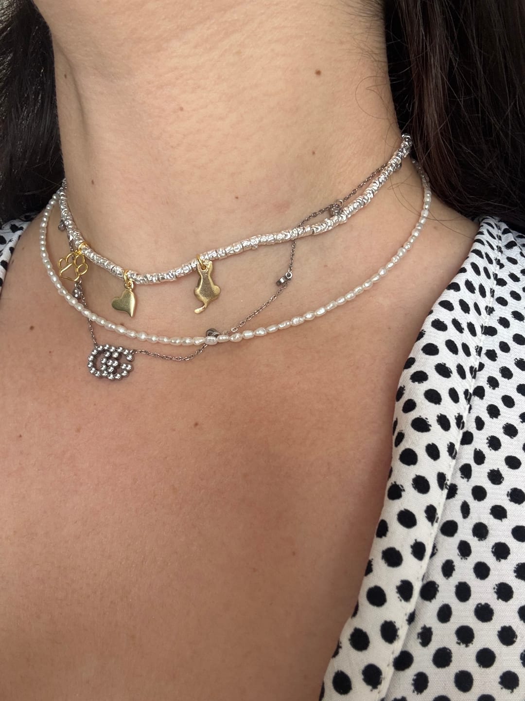 Customer photo review of CREA LA TUA COLLANA GRANELLI - charms oro