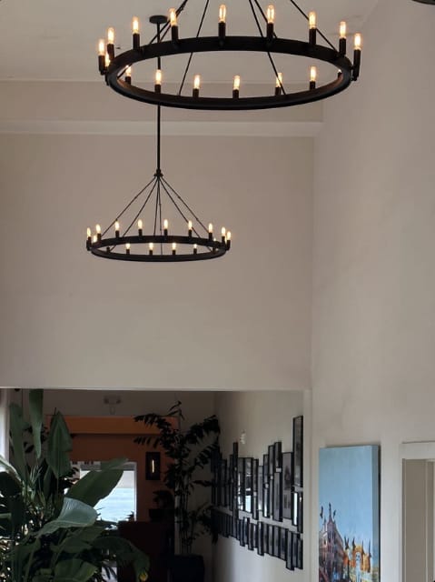 Customer photo review of Kamino Vintage Round Chandelier