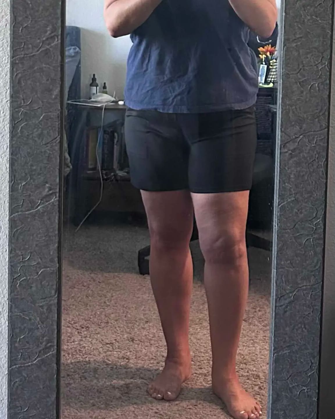 Customer photo review of Women's High-Waisted Athletic Bermuda Shorts with Pockets – Running, Yoga, Summer Casual Activewear