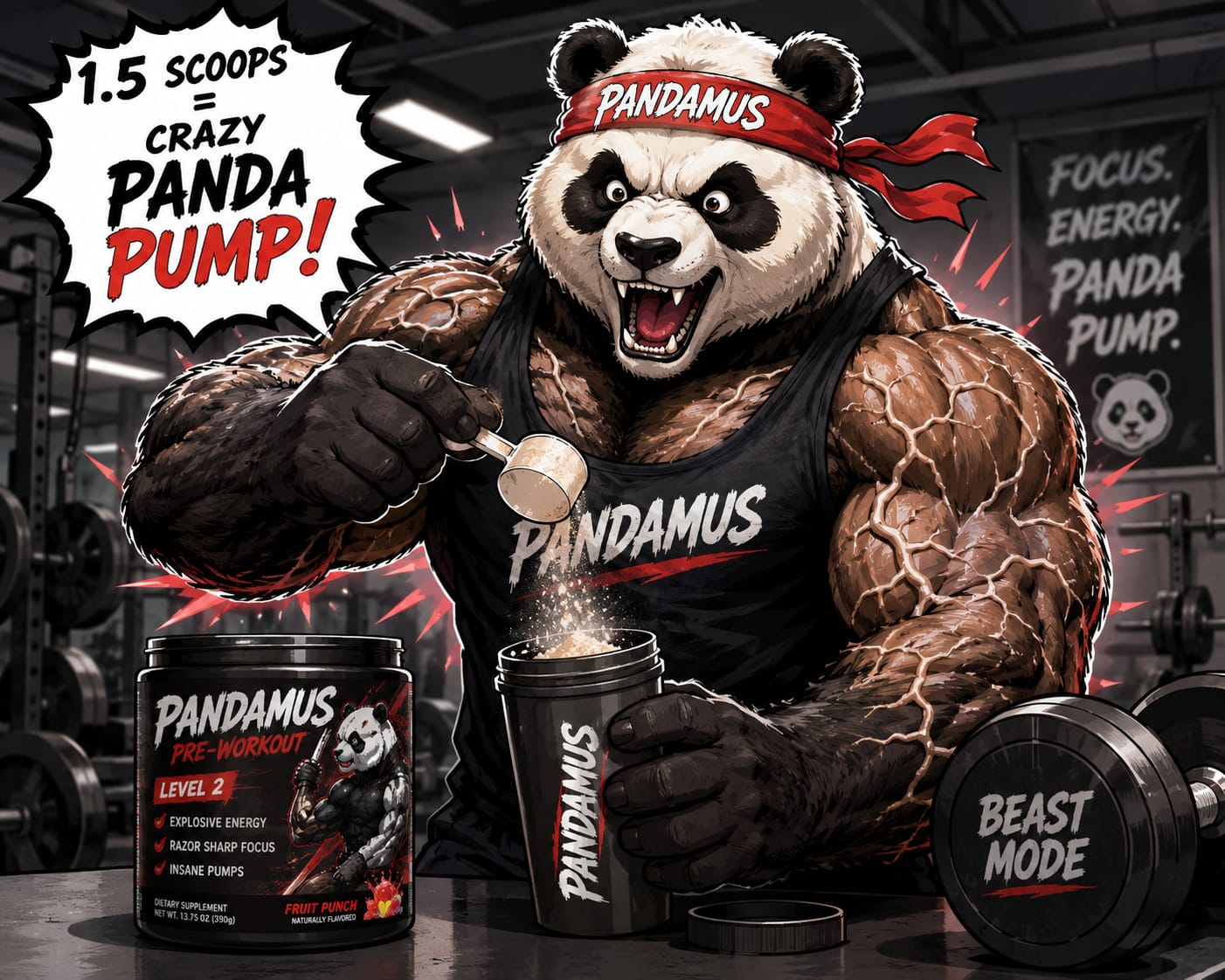 Customer photo review of PANDAMUS Pre Workout Choose your Level (Level I,II,III) (Choose Flavor)