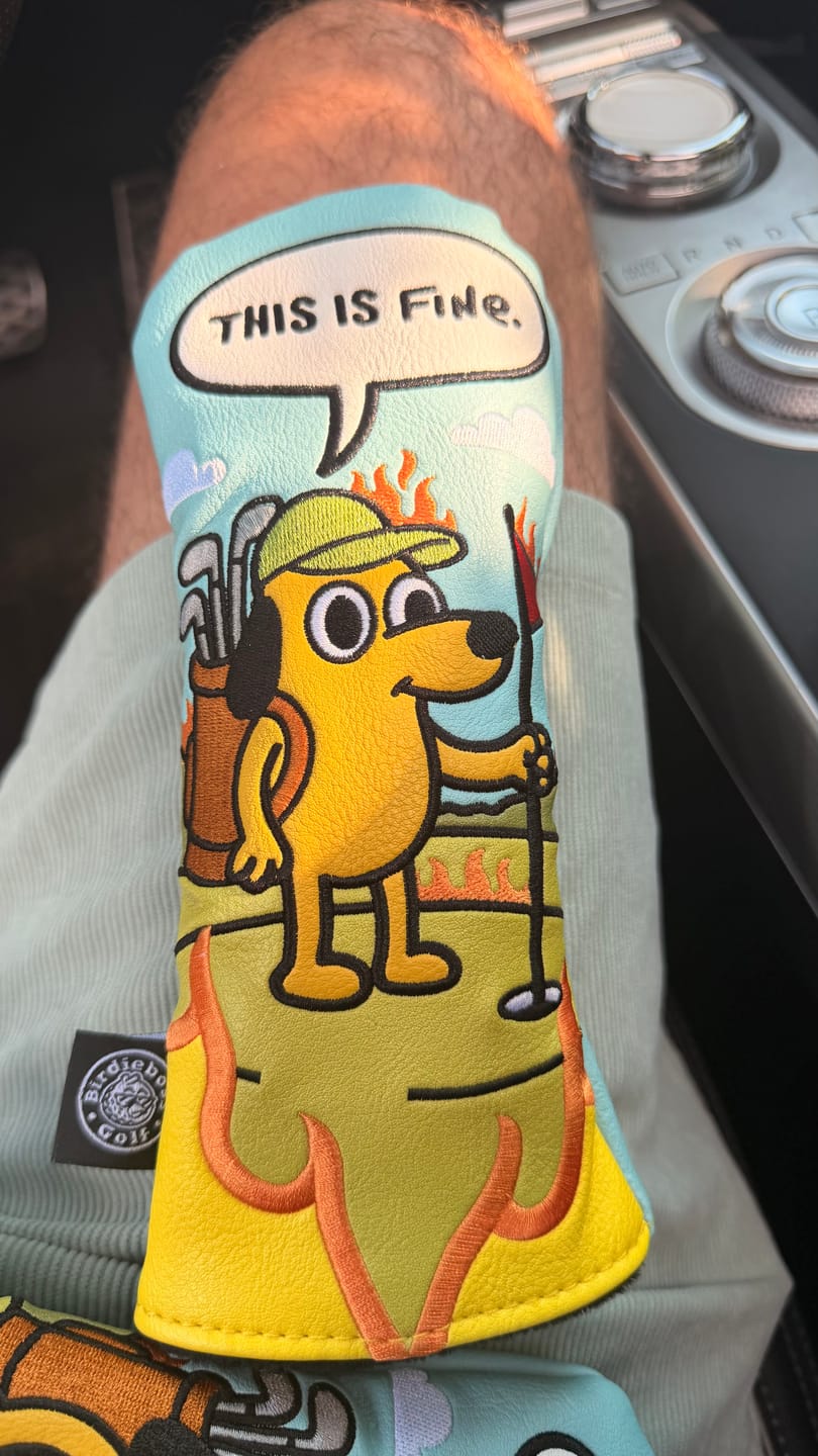 Customer photo review of This is Fine Headcover