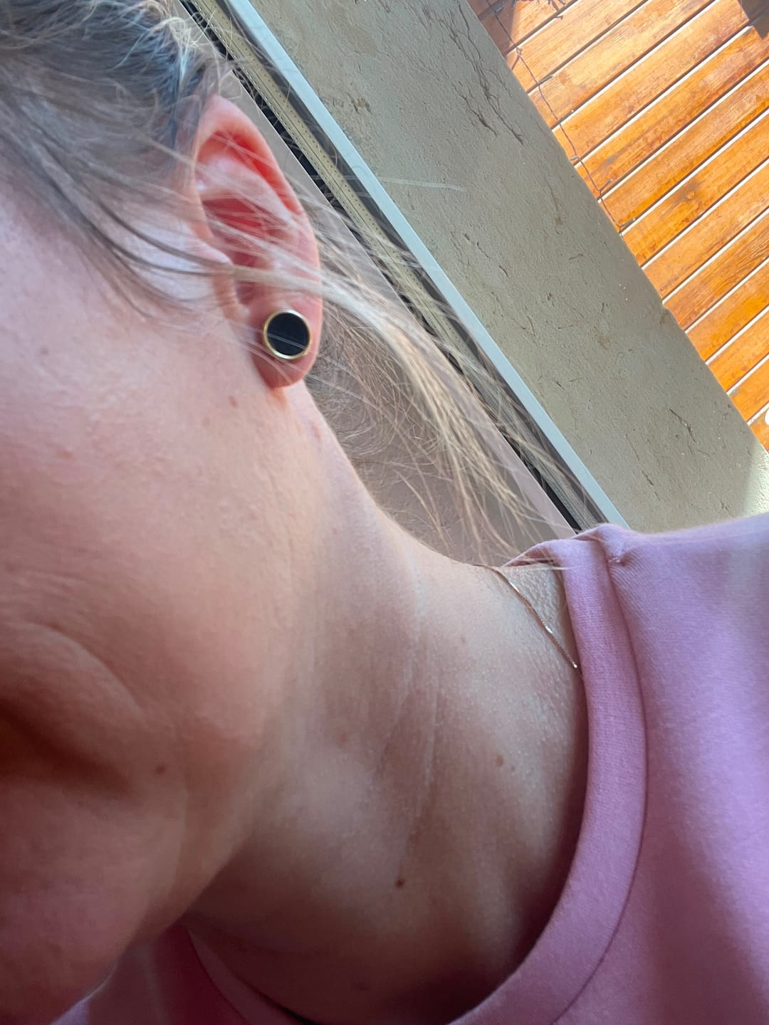Customer photo review of Obsidian Ohrringe - Kreismedallion