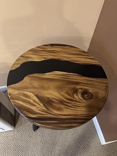 Customer photo review of Round Epoxy Table Top for DIY Modern Home