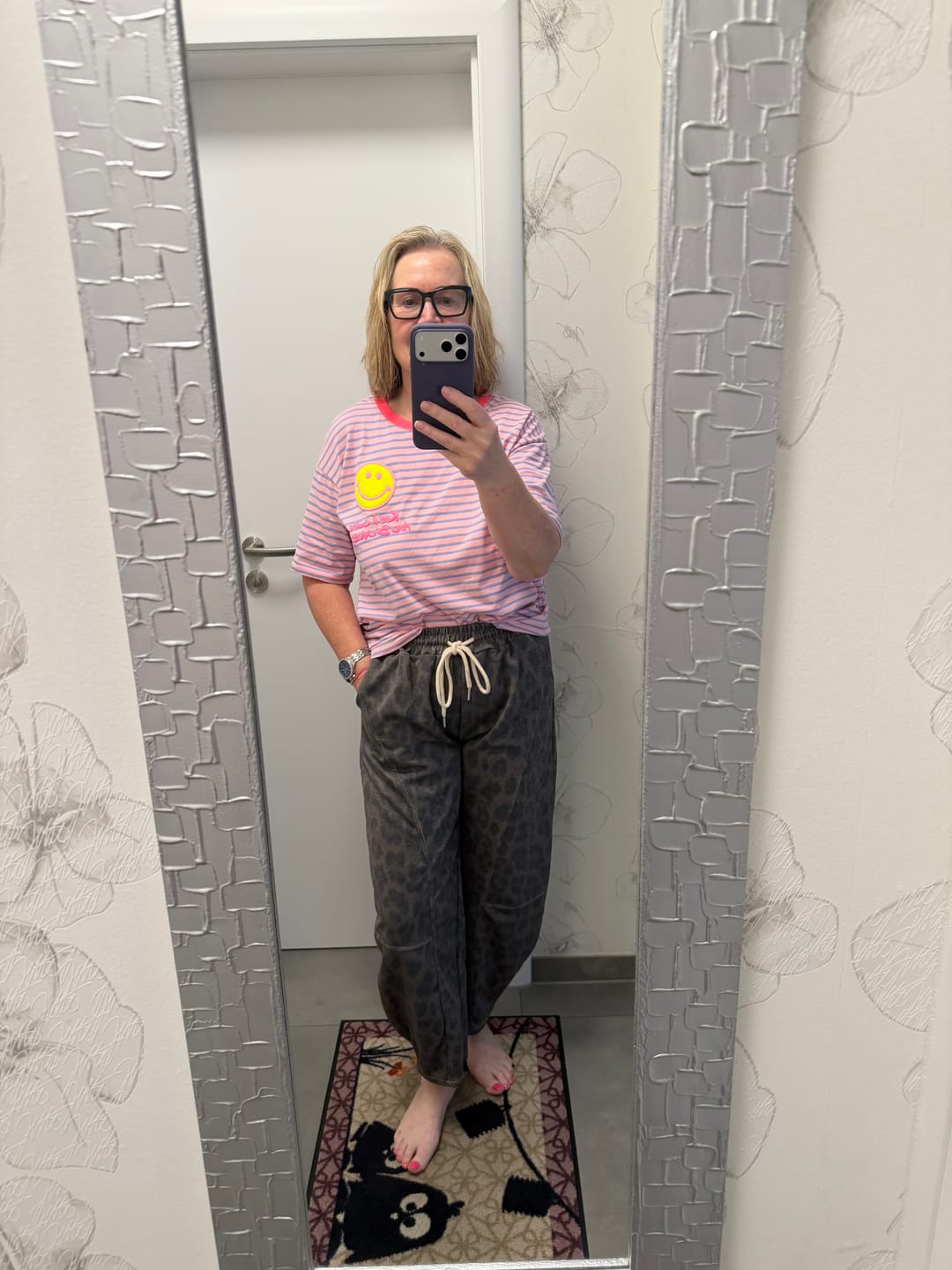 Customer photo review of Stylische Barrel Hose LEO MYSTIQUE dark leo mit Tunnelzug