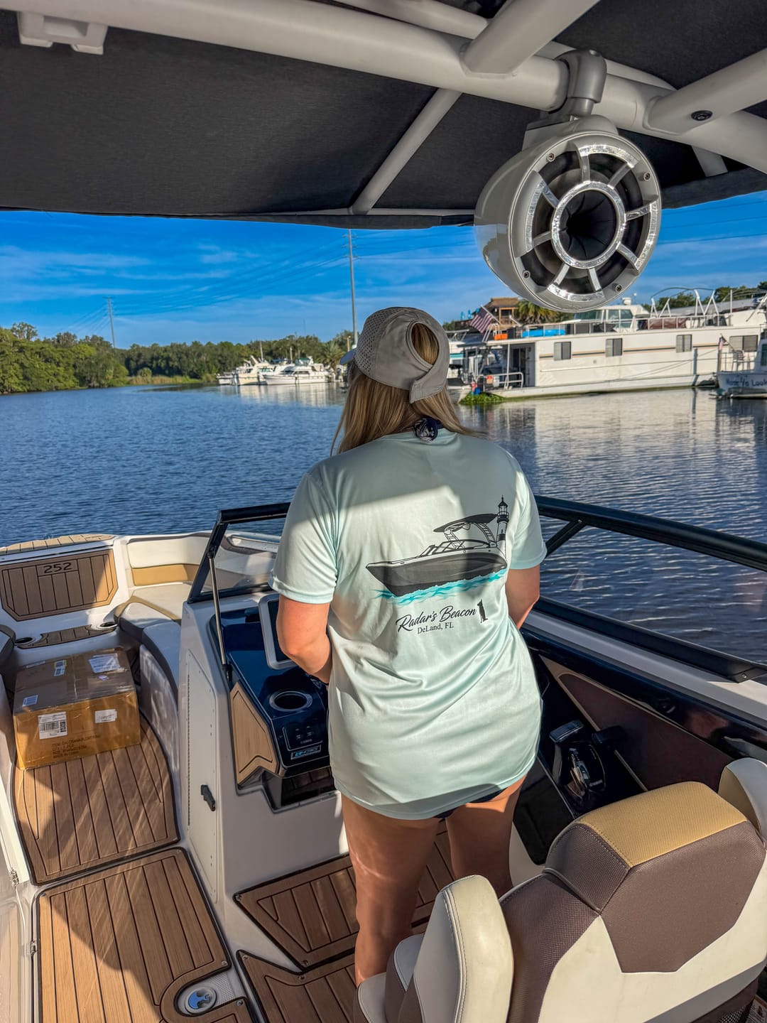 Customer photo review of Dri-Fit Custom Boat Shirts - Short Sleeve