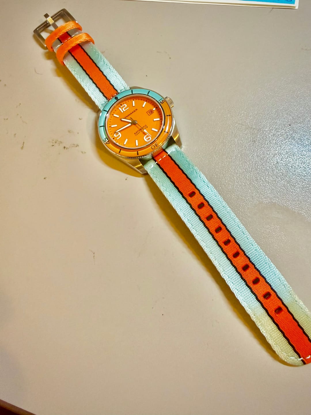 Customer photo review of Alpha2 - Racing Stripe - Blue Orange Black