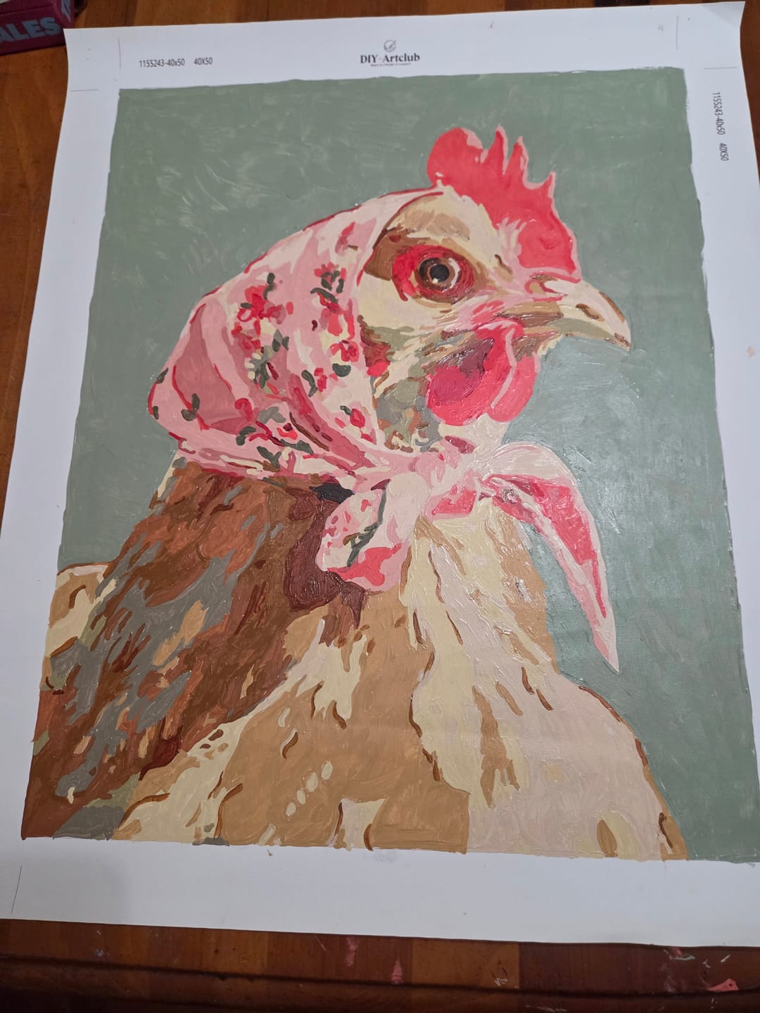 Customer photo review of Coquette Chicken | Paint by Number