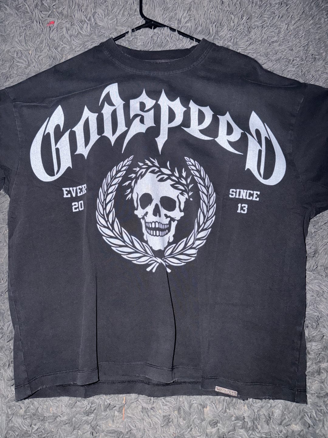 Customer photo review of Godspeed Victor Crest Tee Black