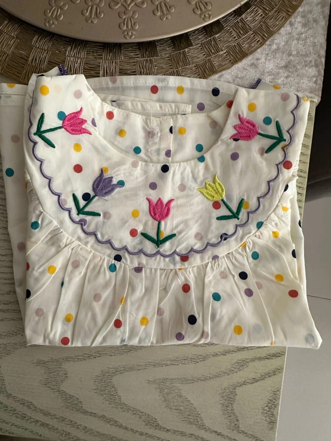 Customer photo review of Polka Dot Floral Dress
