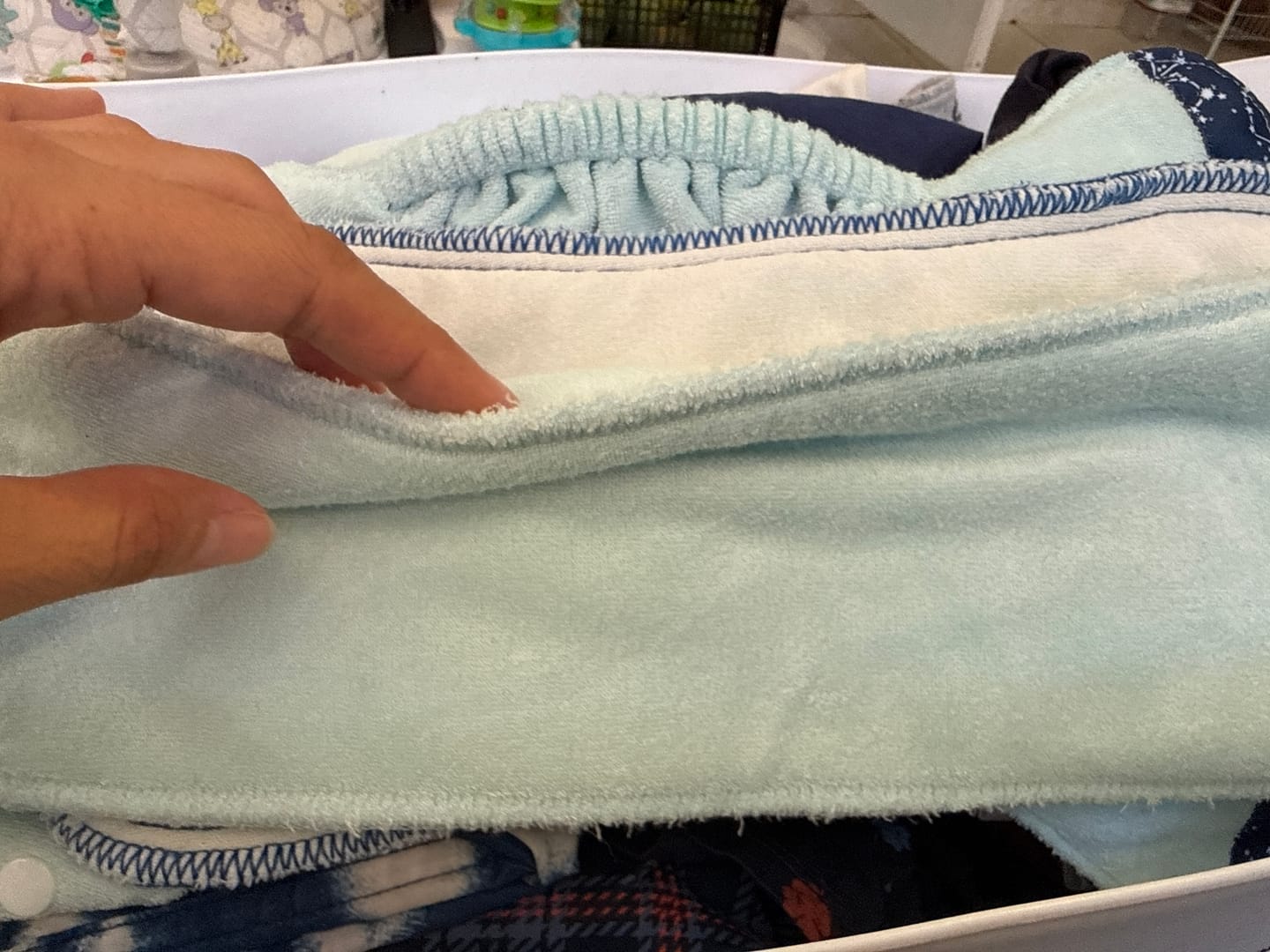 Customer photo review of Bamboo One-Size All-in-One Diaper