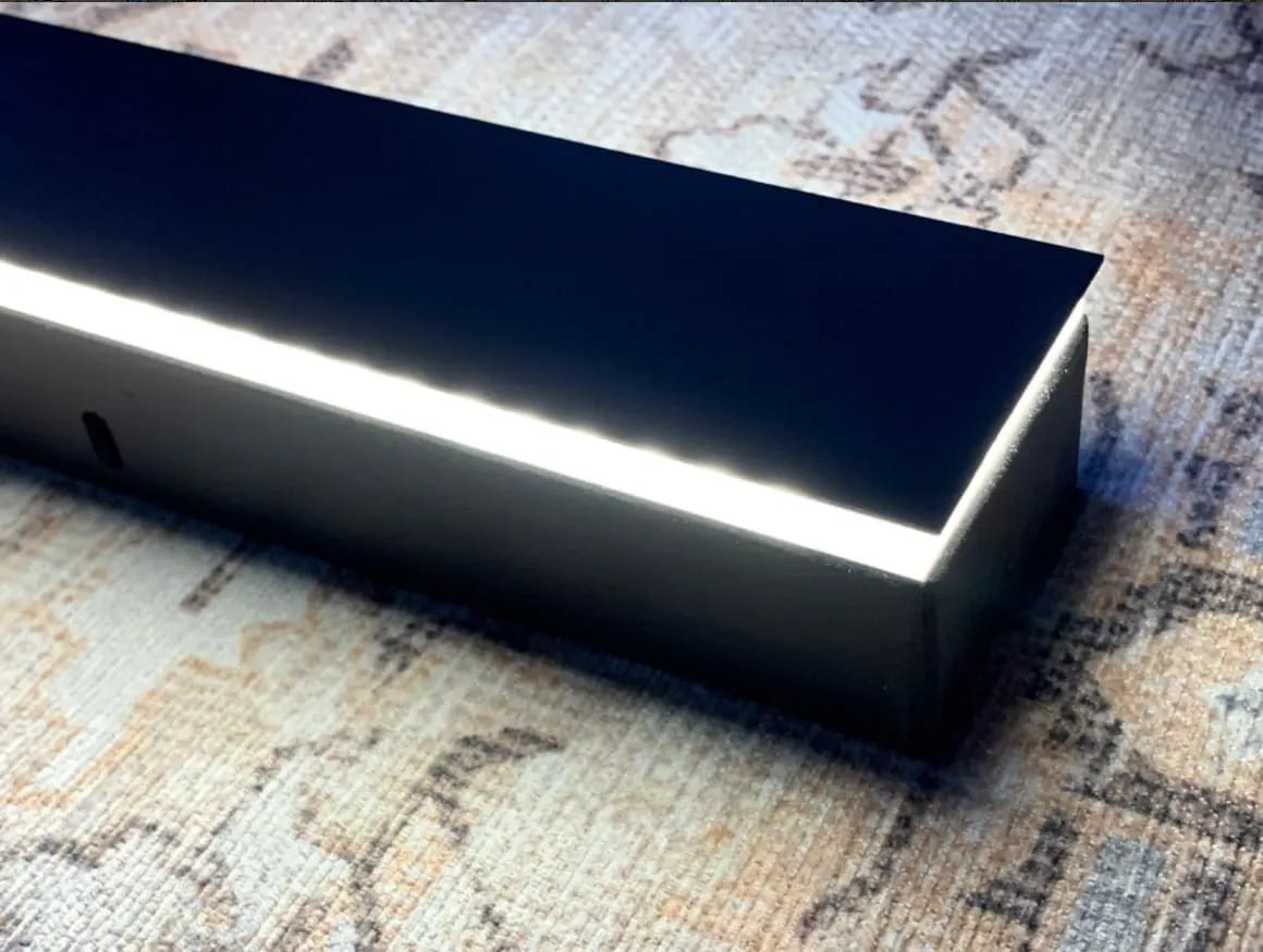 Customer photo review of Raymo Outdoor Wall Light With Linear LED Strip, Black IP65